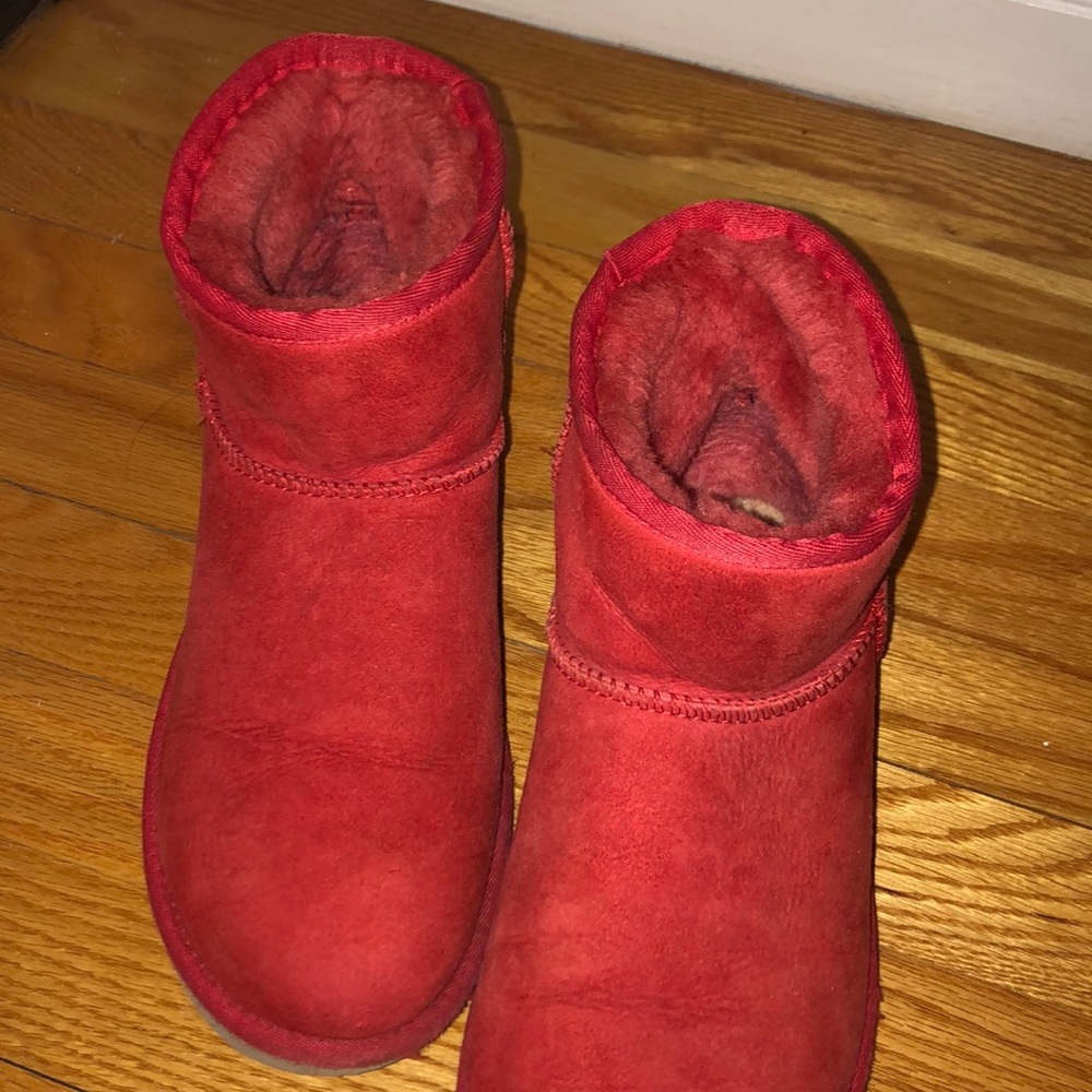 Red ugg ankle boots